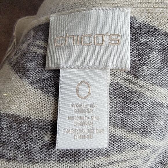 Chico's Long Line Cardigan with One Button Closure. Size 0. - Picture 7 of 9